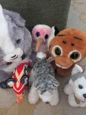 Ty Multicolor Plush Animal Collection - Pink, Brown, Gray, White